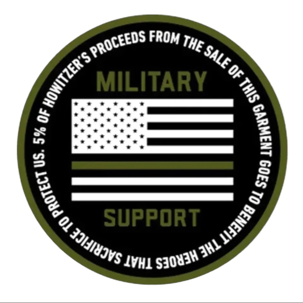 Howitzer Style Men's T-Shirt Support The Red Military Grunt MFG - Picture 9 of 9